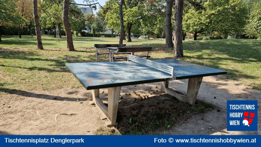 Tischtennis in Wien Floridsdorf erleben, dieses Mal im Denglerpark. Tischtennis verbindet Menschen.