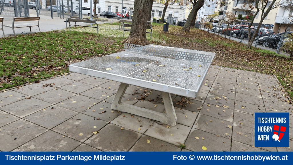 Tischtennistische finden in Wien Ottakring, dieses Mal in der Parkanlage beim Mildeplatz. Tischtennis verbindet Menschen - Tischtennis Hobby Wien