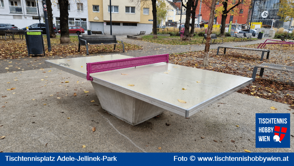 Tischtennistische finden in Wien Ottakring, dieses Mal im Adele-Jellinek-Park. Tischtennis verbindet Menschen - Tischtennis Hobby Wien