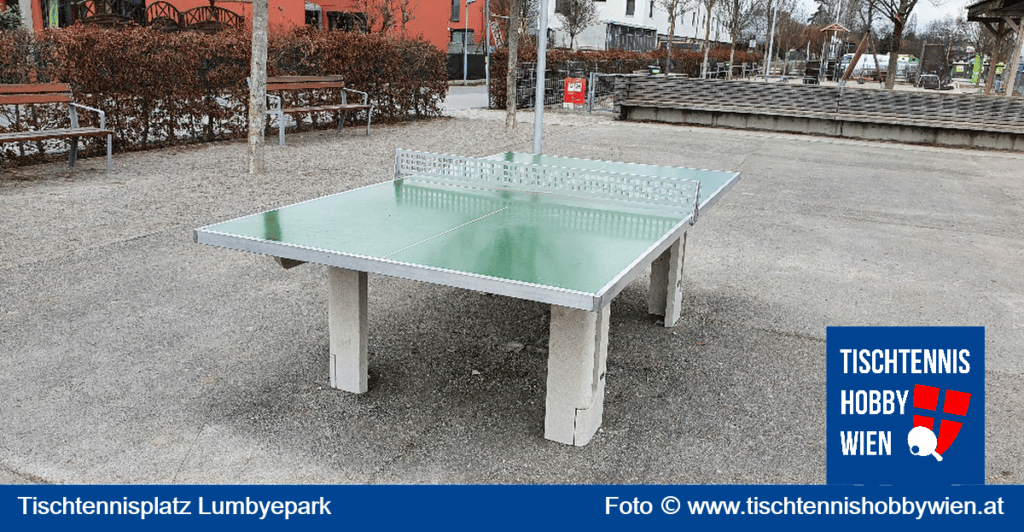 Tischtennistische finden in Wien Donaustadt, dieses Mal im Lumbyepark. Tischtennis verbindet Menschen - Tischtennis Hobby Wien