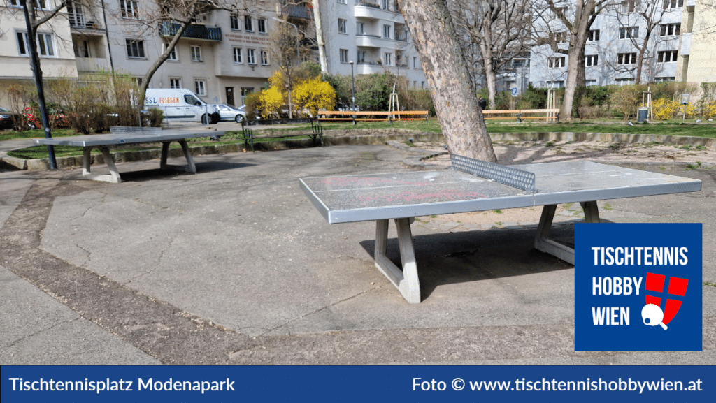Tischtennistische finden in Wien Landstraße, dieses Mal im Modenapark. Tischtennis verbindet Menschen - Tischtennis Hobby Wien