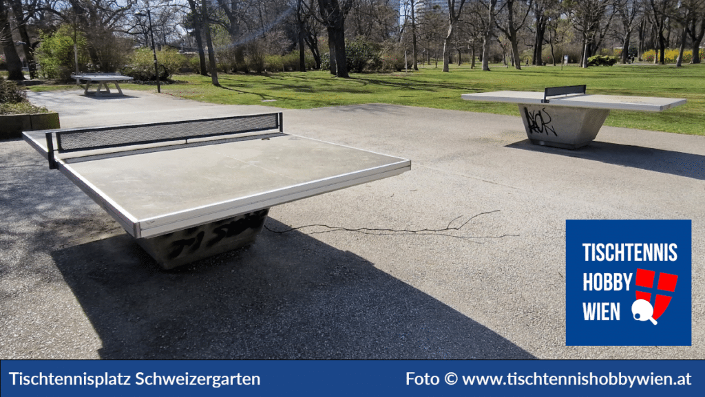 Tischtennistische finden in Wien Landstraße, dieses Mal im Schweizergarten. Tischtennis verbindet Menschen - Tischtennis Hobby Wien