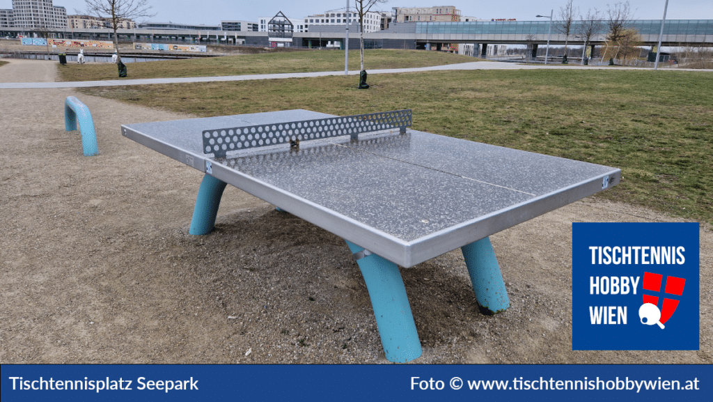 Tischtennistische finden in Wien Donaustadt, dieses Mal im Seepark. Tischtennis verbindet Menschen - Tischtennis Hobby Wien