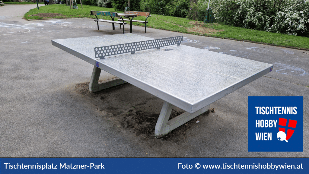 Tischtennistische finden in Wien Penzing, dieses Mal im Matzner Park. Tischtennis verbindet Menschen - Tischtennis Hobby Wien