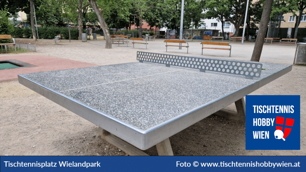 Tischtennistische finden in Wien Favoriten, dieses Mal im Wielandpark. Tischtennis verbindet Menschen - Tischtennis Hobby Wien