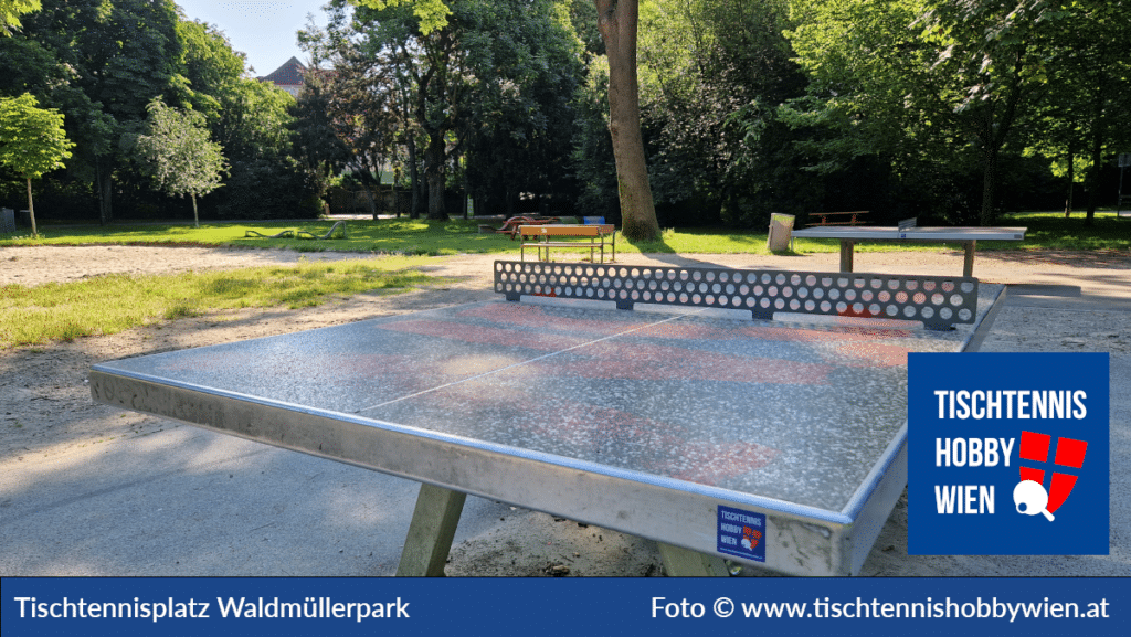 Tischtennistische finden in Wien Favoriten, dieses Mal im Waldmüllerpark. Tischtennis verbindet Menschen - Tischtennis Hobby Wien