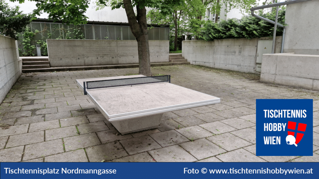 Tischtennistische finden in Wien Floridsdorf, dieses Mal in der Nordmanngasse. Tischtennis verbindet Menschen - Tischtennis Hobby Wien