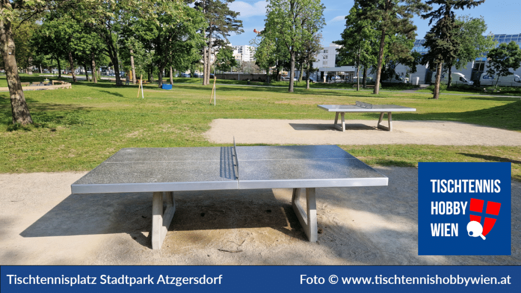 Tischtennistische finden in Wien Liesing, dieses Mal im Stadtpark Atzgersdorf. Tischtennis verbindet Menschen - Tischtennis Hobby Wien