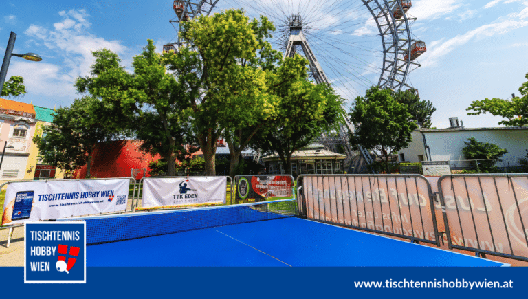 Tischtennis vor Wiener Sehenswürdigkeiten – eine einzigartige Aktivität von Tischtennis Hobby Wien. Spielen an Orten, an denen zuvor noch nie Tischtennis gespielt wurde, schafft unvergessliche Erlebnisse. Gemeinsam mit der Stadt Wien werden solche besonderen Events der Wiener Tischtennis-Szene kontinuierlich ermöglicht.