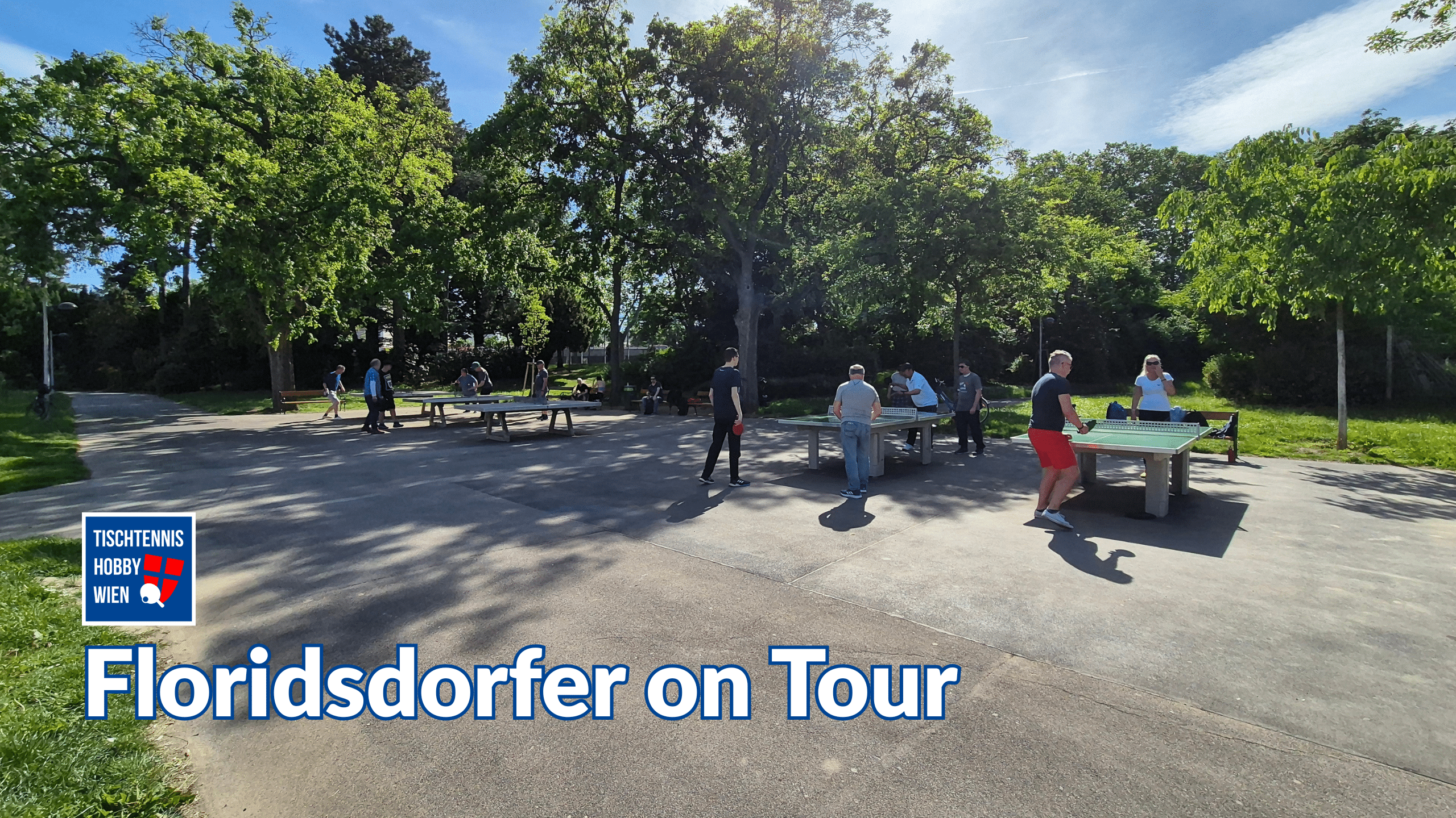 Tischtennis - Spieler/innen beim Match im Herderpark in Wien-Simmering - der neue Hot-Spot für öffentliches Tischtennis wurde von der Floridsdorfer Spielgemeinschaft getestet.