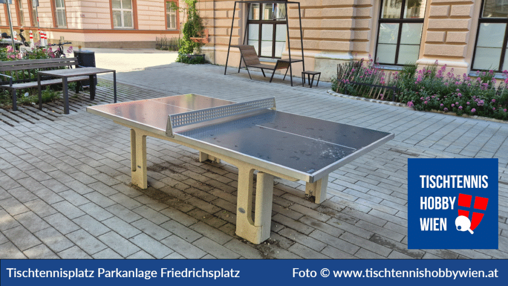 Tischtennistische finden in Wien Rudolfsheim, dieses Mal in der Parkanlage Friedrichsplatz. Tischtennis verbindet Menschen - Tischtennis Hobby Wien #wienspielttischtennis