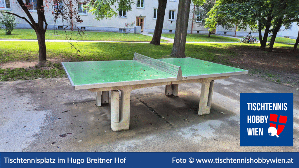 Tischtennistische finden in Wien Penzing, dieses Mal im Wiener Gemeindebau - Hugo Breitner Hof. Tischtennis verbindet Menschen - Tischtennis Hobby Wien