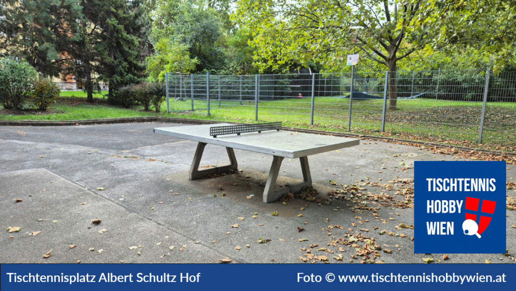 Tischtennistische finden in Wien Donaustadt, dieses Mal im Wiener Gemeindebau - Albert Schultz Hof. Tischtennis verbindet Menschen - Tischtennis Hobby Wien