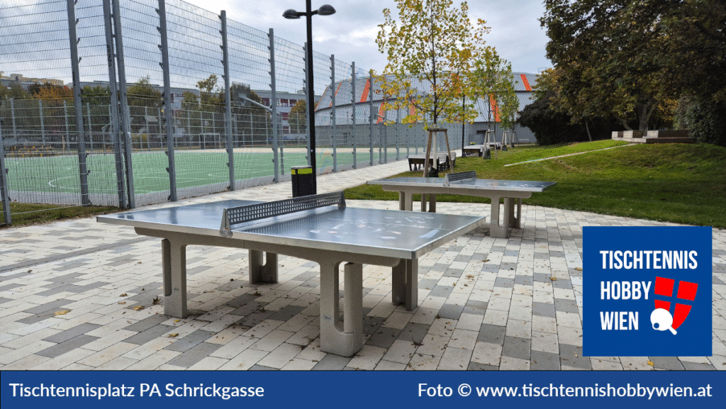 Tischtennistische finden in Wien Donaustadt, dieses Mal in der PA Schrickgasse. Tischtennis verbindet Menschen - Tischtennis Hobby Wien