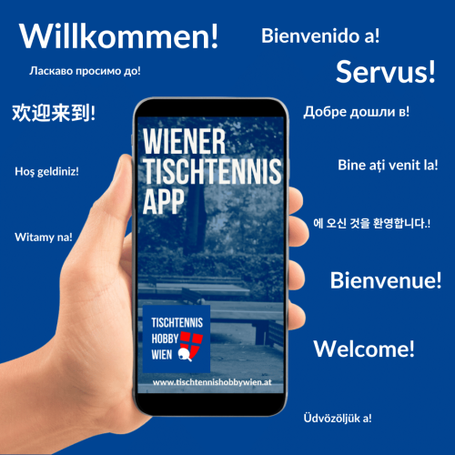 Illustration einer Tischtennis-Community, die durch die Wiener Tischtennis App verbunden ist. Die App ermöglicht kostenlose Kommunikation und den Informationsaustausch zwischen BezirksTeams in Wien. Auf einem Smartphone sind Nachrichten, Team-Updates und Tischtennis-Events zu sehen, um die Vernetzung und Teilnahme an der Bezirksliga zu fördern.